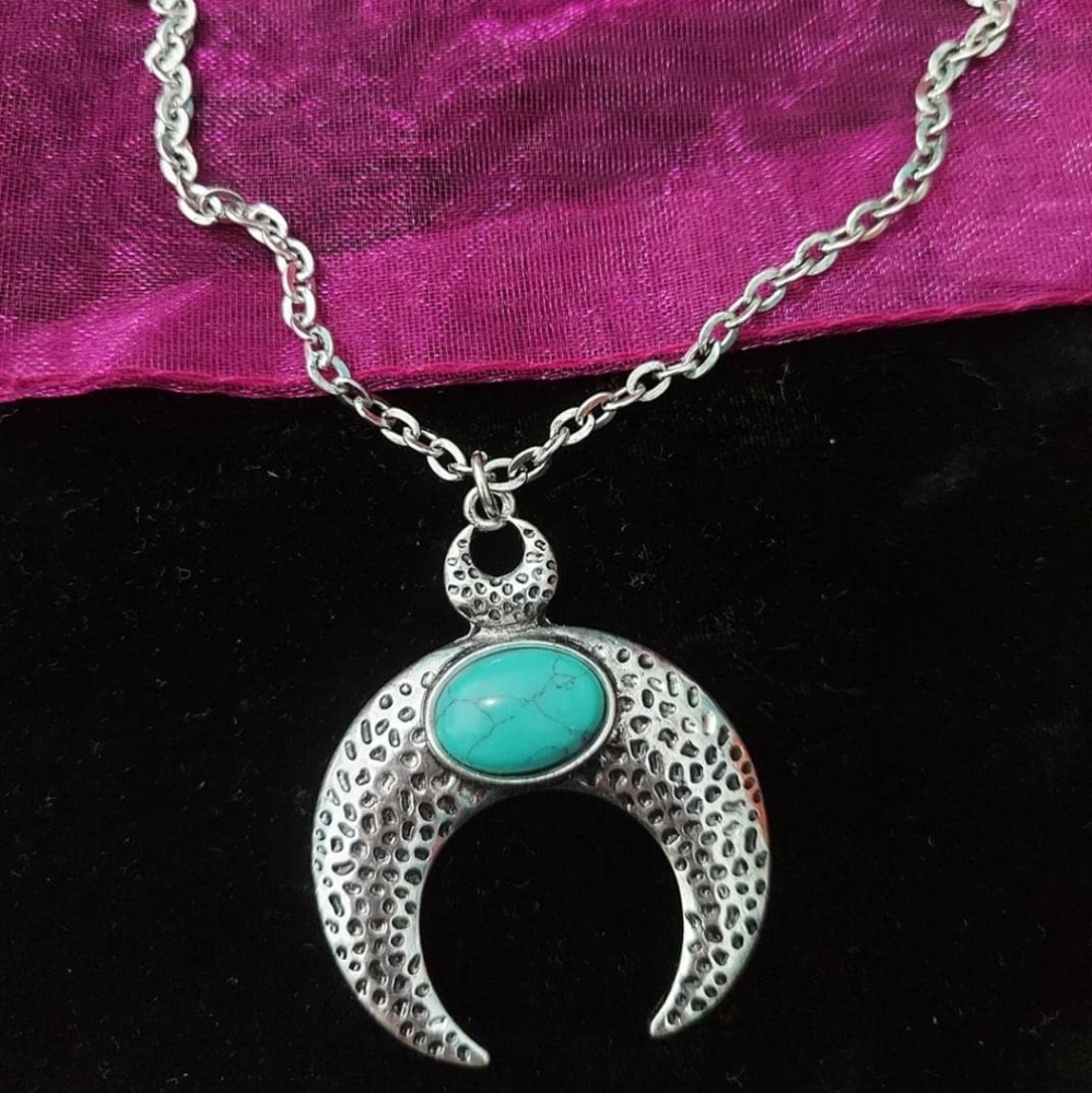 3/$15 NWT Nadine West faux turquoise horn necklace